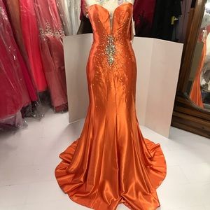 Homecoming dress Tony Bowls corset orange size 4